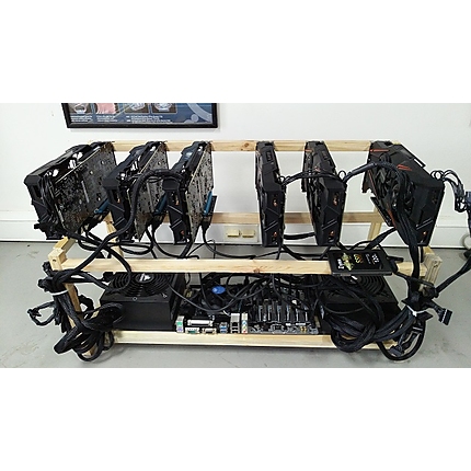 Копач за криптовалути с 6 GPU GTX 2060 6GB